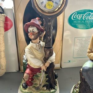 Clown Figurine with Clock